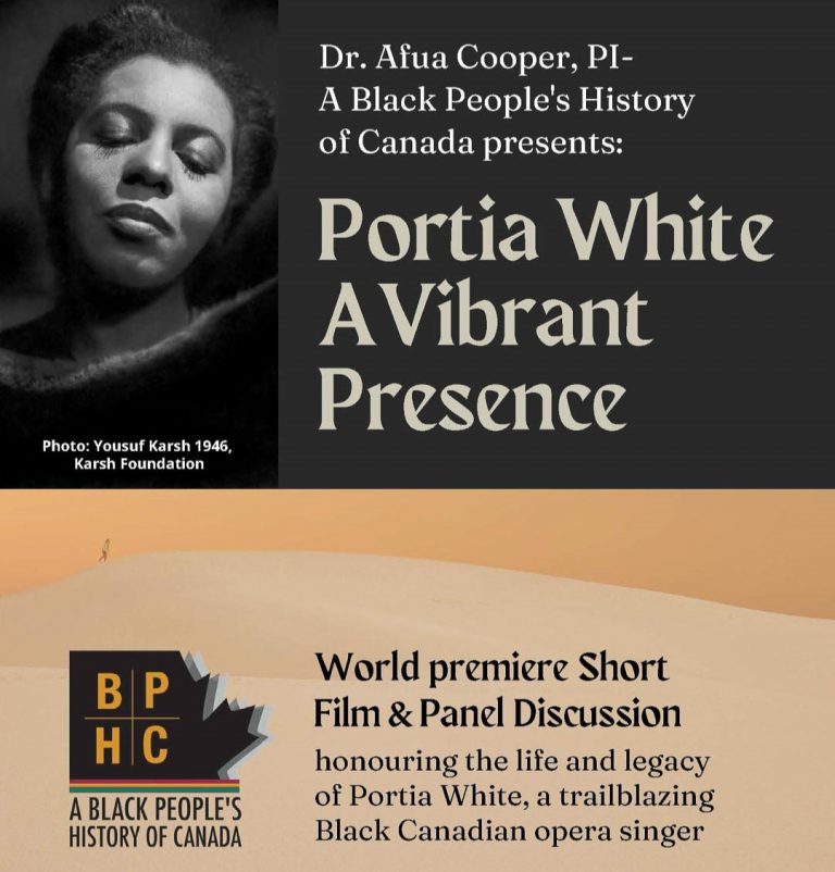 Portia White Event Poster