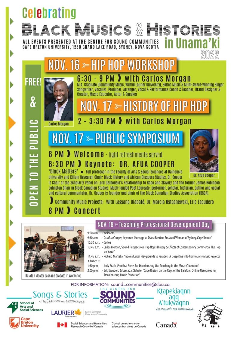 Poster of Black Musics & Histories in Unama'ki